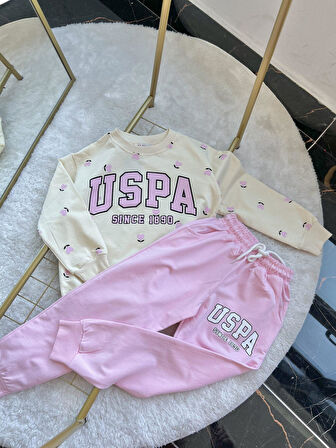 US POLO Premium Kalite  3 İplik Fitilli Kumaş Alt Üst Eşofman takımı