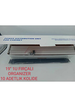 19'' 1U 2 BÖLMELİ FIRÇALI  ORGANİZER(10 ADET)