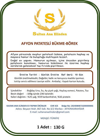 AFYON PATATESLİ BÜKME-BÖREK