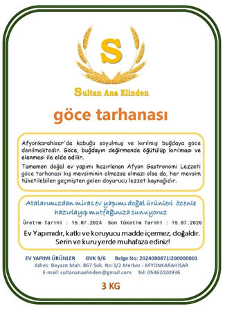 AFYON GÖCE TARHANASI 3KG