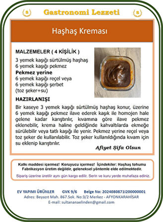 AFYON HAŞHAŞ EZMESİ 1KG