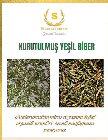 KURUTULMUŞ YEŞİL BİBER 100G