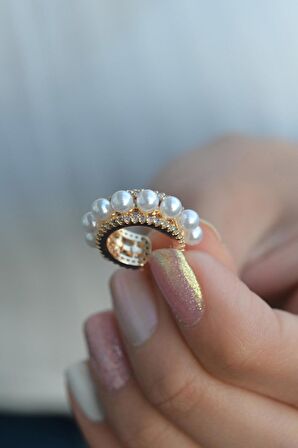 İncili Sıkıştırma Kıkırdak Küpe Earcuff