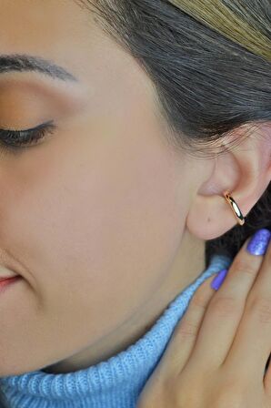Düz Sıkıştırmalı Kıkırdak Küpesi Earcuff