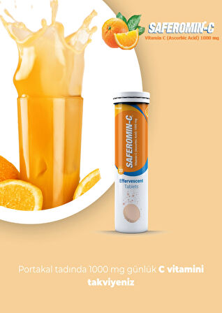 Saferomin-C Vitamini Effervecent 1000 Mg 20 Tablet