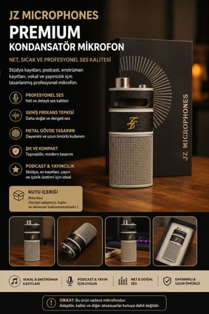 JZ Microphones Profesyonel Mikrofon – Metal Gövde