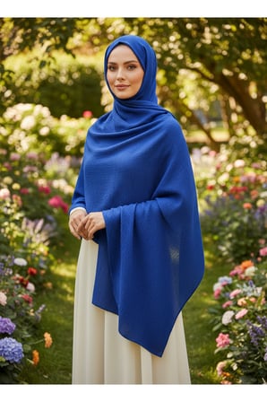 Moda Kaşmir Safir Şal