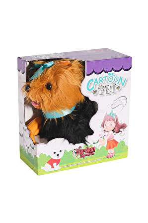 Seçtim Aldım Pelüş Ft-b267 Tasmalı Yürüyen Mavi Fiyonklu Köpek 24m