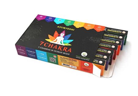 7 Chakra Tütsü Natural - Yedi Çakra Naturel Tütsü Seti