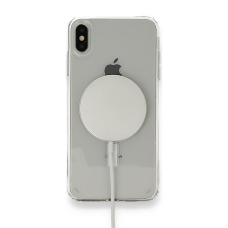 iPhone XS Max 6.5 Uyumlu Kılıf M-safe Şarj Özellikli Şeffaf Sert PC MagClear kapak