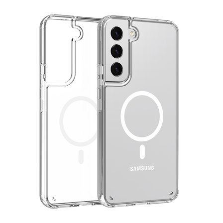 Galaxy S23 Plus Uyumlu Kılıf M-safe Şarj Özellikli Şeffaf Sert PC MagClear kapak
