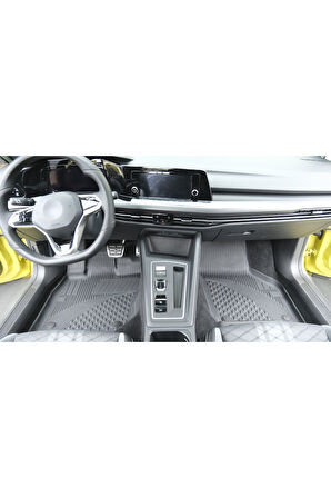 Sahler Golf 8 Otomatik 2021 ve Sonrası 4.5D Paspas Rizline 3D Bagaj Havuzu Set