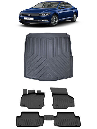 Sahler Passat B8-B8.5 2015-2022 4.5D Paspas 3D Rizline Bagaj Havuzu Set