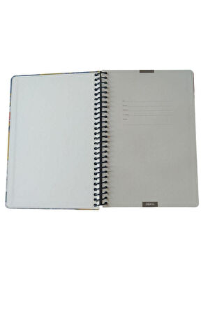 Papirüs Tuval 16X23cm Spiralli Sert Kapak 100 Yaprak Kareli Defter