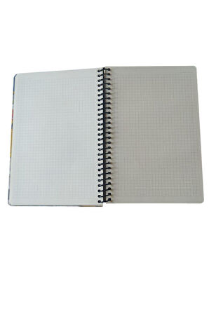 Papirüs Tuval 16X23cm Spiralli Sert Kapak 100 Yaprak Kareli Defter