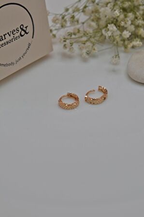 Altın Model Mini Halka Küpe