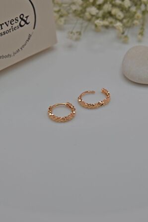 Altın Model Mini Halka Küpe