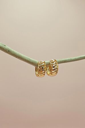 Gold Rose Halka Küpe