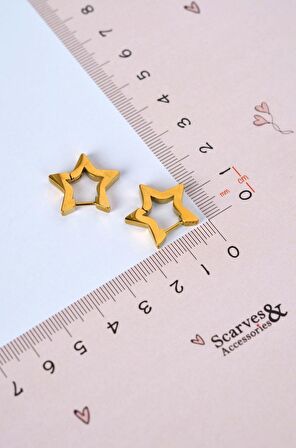 Çelik Yıldız Küpe