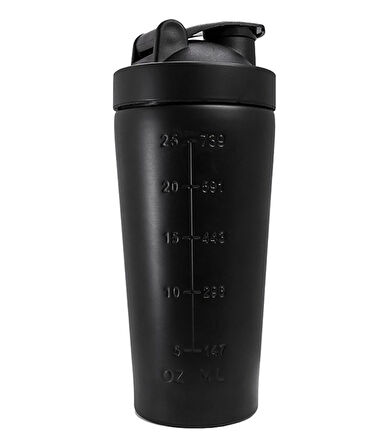 MuscleCloth Paslanmaz Çelik Shaker 739 ml Siyah