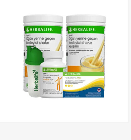 Herbalife Erkek Elmas Set (2 Adet Shake 1 Adet vitamin 1 Adet Omega)