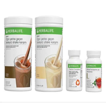 Herbalife İncelme Seti ( 2 adet Shake+ 1 adet Thermo complete + 1adet konsantre çay+ 1 shaker)