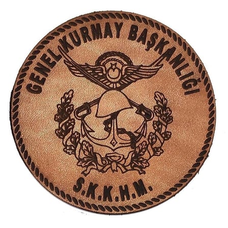 Genel Kurmay Başkanlığı Deri PEÇ - Arma - Askeri Patch