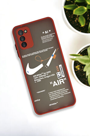 Samsung Galaxy A03s Uyumlu Air Desenli Buzlu Şeffaf Lüx Telefon Kılıfı
