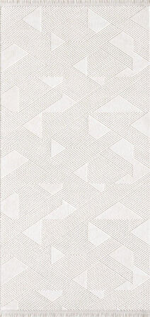Artemis Halı Samoa 02387A Krem Modern Çizgi Desen Halı