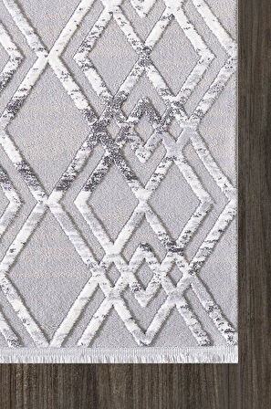 Artemis Halı Samoa 06440A Krem Gri Çizgi Desenli Halı
