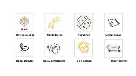 Artemis Halı Samoa 06440A Krem Gri Çizgi Desenli Halı