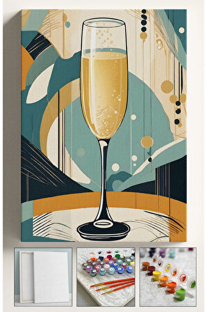 Sayılarla Boyama Tuval Seti Fırça Boya Dahil (çıtalı) 40x50 Cm