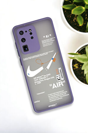 Samsung Galaxy S20 Ultra Uyumlu Air Desenli Buzlu Şeffaf Lüx Telefon Kılıfı