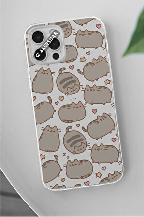 Samsung Galaxy A15 Uyumlu Sevimli Kedi Tasarımlı Şeffaf Telefon Kılıfı