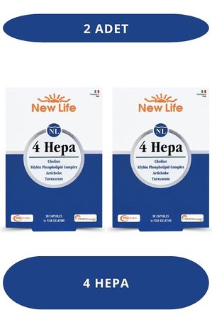 New Life 4 Hepa 30 Yumuşak Kapsül Kolin - Silibin Fosfolipid Kompleksi - Enginar - Karahindiba (2 Adet)