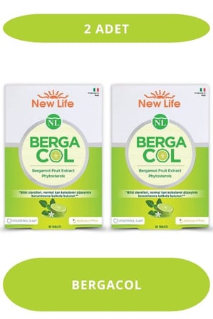 New Life Bergacol 60 Tablet Bergamot Meyve Ekstresi + Bitki Sterolleri (2 Adet)