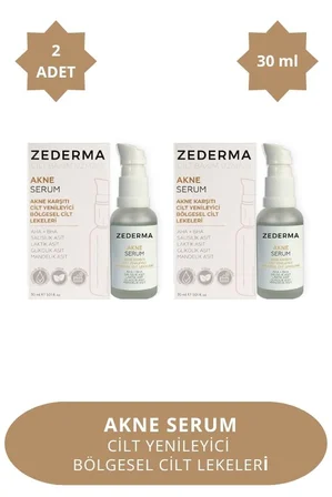 ZEDERMA Akne Sivilce Karşıtı Serum 30 ml (2 Adet)