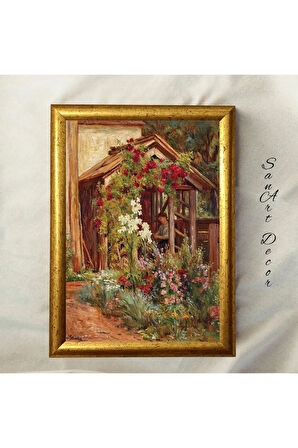Çerçeveli Vintage Tablo, Yağlı Boya Tablosu, Çerçeveli Tablo, Sanatsal Dekor, Manzara Tablosu