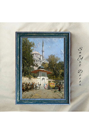 Çerçeveli Vintage Tablo, Yağlı Boya Tablosu, Çerçeveli Tablo, Sanatsal Dekor, Manzara Tablosu