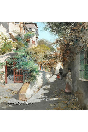 Çerçeveli Vintage Tablo, Yağlı Boya Tablosu, Çerçeveli Tablo, Sanatsal Dekor, Manzara Tablosu