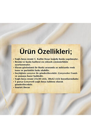 Çerçeveli Vintage Tablo, Yağlı Boya Tablosu, Çerçeveli Tablo, Sanatsal Dekor, Çiçek Tablosu