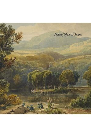 Çerçeveli Vintage Tablo, Yağlı Boya Tablosu, Çerçeveli Tablo, Sanatsal Dekor, Manzara Tablosu
