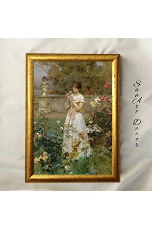 Çerçeveli Vintage Tablo, Yağlı Boya Tablosu, Çerçeveli Tablo, Sanatsal Dekor, Portre Tablosu