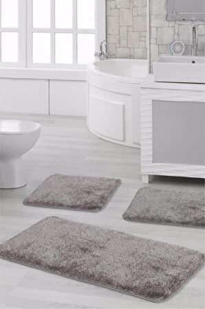 Santa Doğal Kaymaz Taban 3'lü Banyo Paspası 60x100 - 50x60 - 50x60