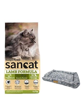 Sancat Premium Kuzulu Yetişkin Kedi Maması 15 Kg,Mini Small Colours Yatak