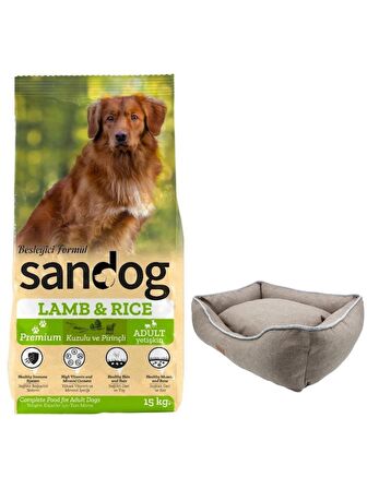 Sandog Premium Lamb&Rice Yetişkin Köpek Maması 15 Kg, Mia Kahve Premium Large Yatak