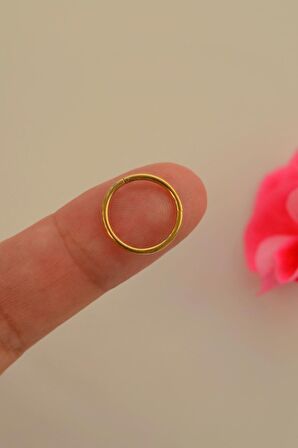 12 mm Gold  Çelik Piercing Helix Lob Conch