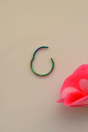 12 mm Hologram  Çelik Piercing Tragus Helix Lob Daith