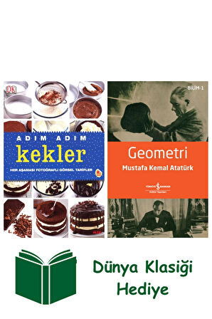 Adım Adım Kekler (Ciltli) + Geometri + Dünya Klasiği Hediye