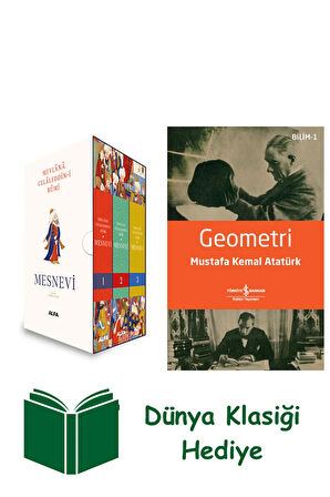 Mesnevi 1-2-3 (Kutulu Set) + Geometri + Dünya Klasiği Hediye